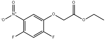 2-(2,4-二氟-5-硝基苯氧基)乙酸乙酯, 179011-36-0, 结构式