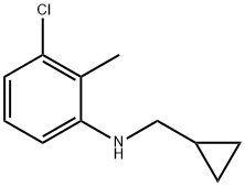 3-Chloro-N-(cyclopropylmethyl)-2-methylaniline 化学構造式