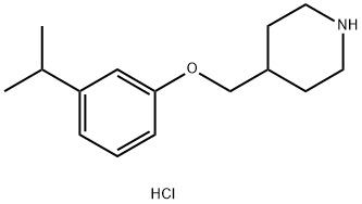 4-((3-异丙基苯氧基)甲基)哌啶盐酸盐 结构式