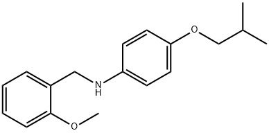 4-Isobutoxy-N-(2-methoxybenzyl)aniline 化学構造式