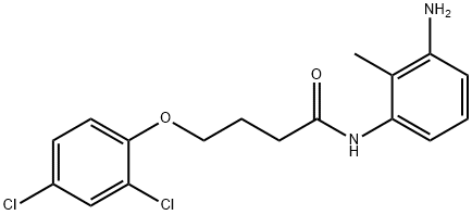 N-(3-Amino-2-methylphenyl)-4-(2,4-dichlorophenoxy)butanamide 化学構造式