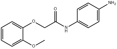 N-(4-Aminophenyl)-2-(2-methoxyphenoxy)acetamide 化学構造式