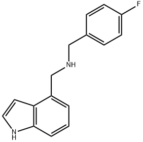 N-(4-Fluorobenzyl)-N-(1H-indol-4-ylmethyl)amine Structure