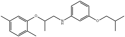 N-[2-(2,5-Dimethylphenoxy)propyl]-3-isobutoxyaniline 化学構造式