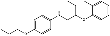 N-[2-(2-Methylphenoxy)butyl]-4-propoxyaniline 化学構造式