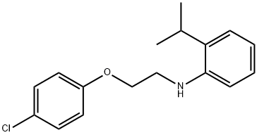 N-[2-(4-クロロフェノキシ)エチル]-2-イソプロピルアニリン 化学構造式
