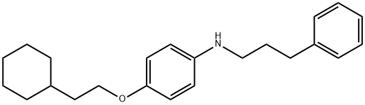 N-[4-(2-Cyclohexylethoxy)phenyl]-N-(3-phenylpropyl)amine Struktur