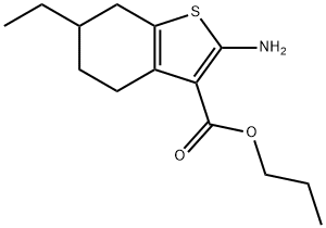 Propyl 2-amino-6-ethyl-4,5,6,7-tetrahydro-1-benzothiophene-3-carboxylate Structure