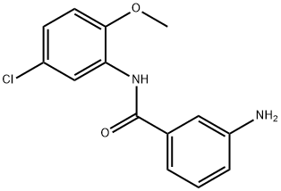 3-amino-N-(5-chloro-2-methoxyphenyl)benzamide Struktur