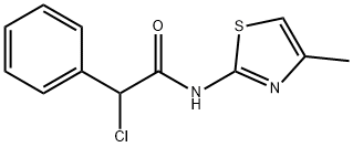 2-chloro-N-(4-methyl-1,3-thiazol-2-yl)-2-phenylacetamide Structure