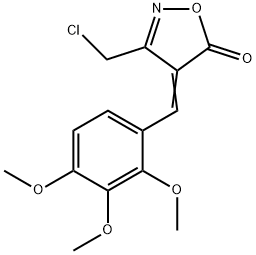 (4E)-3-(chloromethyl)-4-(2,3,4-trimethoxybenzylidene)isoxazol-5(4H)-one 化学構造式