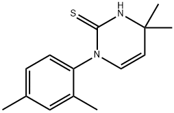1-(2,4-dimethylphenyl)-4,4-dimethyl-1,4-dihydropyrimidine-2-thiol Struktur