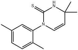 1-(2,5-dimethylphenyl)-4,4-dimethyl-1,4-dihydropyrimidine-2-thiol Struktur