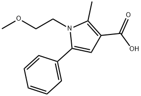 1-(2-甲氧基乙基)-2-甲基-5-苯基-3-吡咯羧酸, 724744-79-0, 结构式