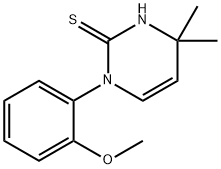 1-(2-甲氧基苯基)-4,4-二甲基-1,4-二氢嘧啶-2-硫醇 结构式