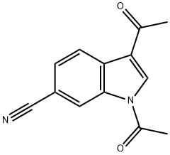 1,3-diacetyl-1H-indole-6-carbonitrile Struktur