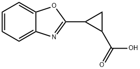 2-(1,3-benzoxazol-2-yl)cyclopropanecarboxylic acid 结构式