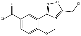 3-[5-(chloromethyl)-1,2,4-oxadiazol-3-yl]-4-methoxybenzoyl chloride Struktur