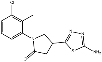 1142202-46-7 4-(5-amino-1,3,4-thiadiazol-2-yl)-1-(3-chloro-2-methylphenyl)pyrrolidin-2-one
