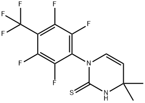 4,4-dimethyl-1-[2,3,5,6-tetrafluoro-4-(trifluoromethyl)phenyl]-1,4-dihydropyrimidine-2-thiol Structure