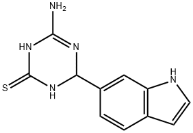 4-amino-6-(1H-indol-6-yl)-1,6-dihydro-1,3,5-triazine-2-thiol,1142208-70-5,结构式