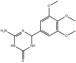 4-amino-6-(3,4,5-trimethoxyphenyl)-1,6-dihydro-1,3,5-triazine-2-thiol Structure