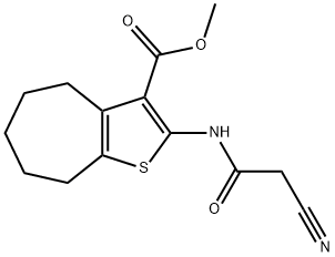 methyl 2-[(cyanoacetyl)amino]-5,6,7,8-tetrahydro-4H-cyclohepta[b]thiophene-3-carboxylate Structure