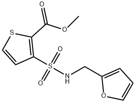 methyl 3-{[(2-furylmethyl)amino]sulfonyl}thiophene-2-carboxylate Struktur