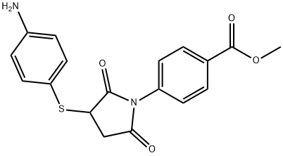 4-[3-[(4-氨基苯基)硫代]-2,5-二氧代-吡咯烷-1-基]苯甲酸甲酯,913243-66-0,结构式