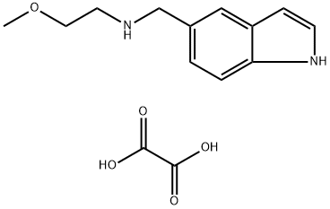 N-(1H-indol-5-ylmethyl)-N-(2-methoxyethyl)amine oxalate 化学構造式