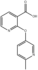 2-[(6-methylpyridin-3-yl)oxy]nicotinic acid Struktur