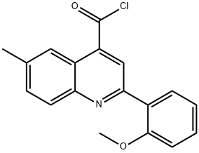 2-(2-甲氧苯基)-6-甲基喹啉-4-甲酰氯, 1160253-73-5, 结构式