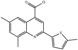 6,8-二甲基-2-(5-甲基-2-噻吩)喹啉-4-甲酰氯, 1160254-81-8, 结构式