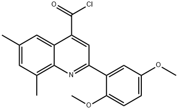 2-(2,5-二甲氧苯基)-6,8-二甲基喹啉-4-甲酰氯 结构式