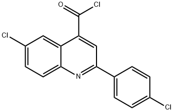 6-chloro-2-(4-chlorophenyl)quinoline-4-carbonyl chloride 化学構造式