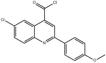 6-氯-2-(4-甲氧苯基)喹啉-4-甲酰氯 结构式