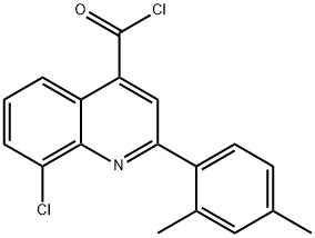 8-chloro-2-(2,4-dimethylphenyl)quinoline-4-carbonyl chloride 化学構造式