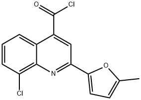 8-氯-2-(5-甲基-2-呋喃)喹啉-4-甲酰氯, 1160256-88-1, 结构式
