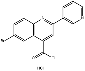 6-bromo-2-pyridin-3-ylquinoline-4-carbonyl chloride hydrochloride 化学構造式