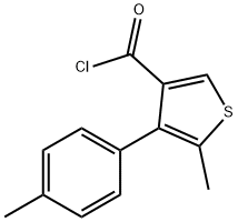 5-甲基-4-(4-甲基苯基)噻吩-3-甲酰氯, 1160249-01-3, 结构式