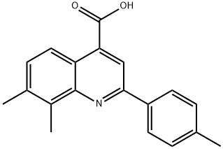 7,8-二甲基-2-(4-甲基苯基)喹啉-4-羧酸, 436096-55-8, 结构式