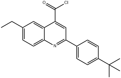 2-(4-TERT-ブチルフェニル)-6-エチルキノリン-4-カルボニルクロリド 化学構造式