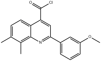 2-(3-甲氧苯基)-7,8-二甲基喹啉-4-甲酰氯,1160261-30-2,结构式