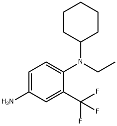 N-1-Cyclohexyl-N-1-ethyl-2-(trifluoromethyl)-1,4-benzenediamine Struktur