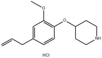 4-(4-Allyl-2-methoxyphenoxy)piperidinehydrochloride Struktur