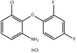 3-Chloro-2-(2,4-difluorophenoxy)anilinehydrochloride Structure