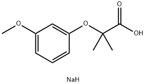 2-(3-Methoxy-phenoxy)-2-methyl-propionic acidsodium salt Structure