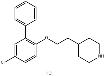 4-{2-[(5-Chloro[1,1'-biphenyl]-2-yl)oxy]-ethyl}piperidine hydrochloride Struktur