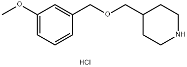 4-{[(3-Methoxybenzyl)oxy]methyl}piperidinehydrochloride Struktur