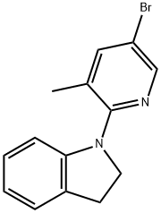 1-(5-Bromo-3-methyl-2-pyridinyl)indoline Structure